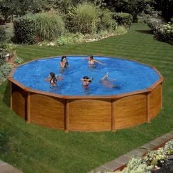 Piscina elevada Gre serie Mauritius de 550cm de diámetro