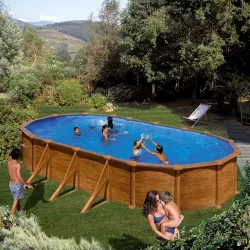 Piscina elevada Gre serie Mauritius de 610x375cm