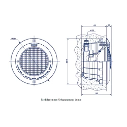 Foco piscina Astralpool con nicho 300W