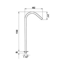 Cañon para piscina modelo Tahiti sin boquillas