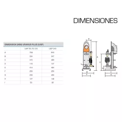 Intercambiador Zodiac Uranus 240 con carcasa