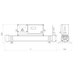 Calentador digital Titanio 9 kw monofásico