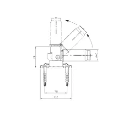 Conjunto de 2 Anclajes articulados con pletina