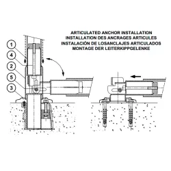 Conjunto de 2 Anclajes articulados con pletina