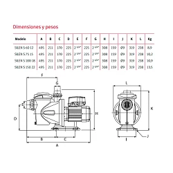 Bomba piscina Espa Silen S 75 15M