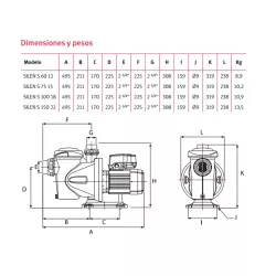 Bomba piscina Espa Silen S 60 12