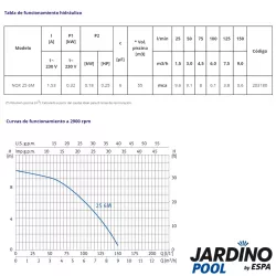 Bomba piscina Jardino Pool Nox 25 6M