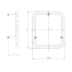 Agarradera Nadador Contracorriente Rectangular Inox Pulido