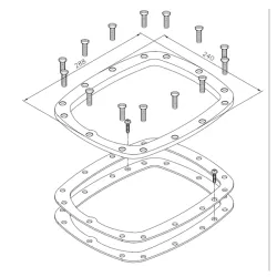 Complemento montaje equipo natación contracorriente en piscina liner