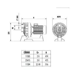 Bomba nadador contracorriente Astralpool 2 CV monofásica