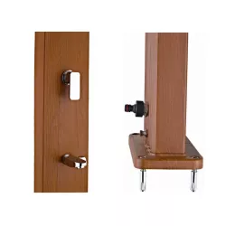 Ducha solar GRE cuadrada 32 litros (aspecto madera)