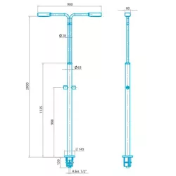Ducha piscina AstralPool Angel con 2 rociadores