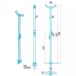 Ducha piscina AstralPool temporizada 2 rociadores