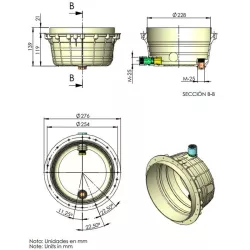 Nicho para foco piscinas