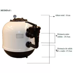 Filtro depuradora para piscina Alaska 780