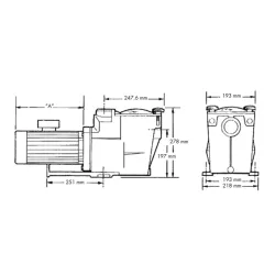 Bomba piscina Hayward Super Pump 2 CV monofásica 19,5 m3/h