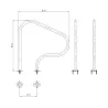 Pasamanos Astralpool para salida piscina 800 x 800 (pletina)