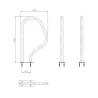 Pasamanos Astralpool para salida piscina 470 x 800 (empotrar)