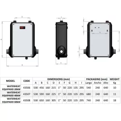 Intercambiador de Calor Agua-Agua Astralpool Waterheat Equipado TIT-40 KW