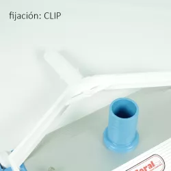 Limpiafondos Manual Aluminio 34 cm. fijación clip