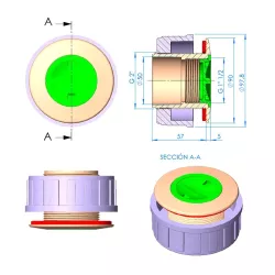 Boquilla LumiPlus Mini para piscina poliéster