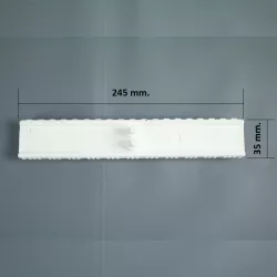 Rejilla rebosadero piscina Coral para curvas 35/245 mm