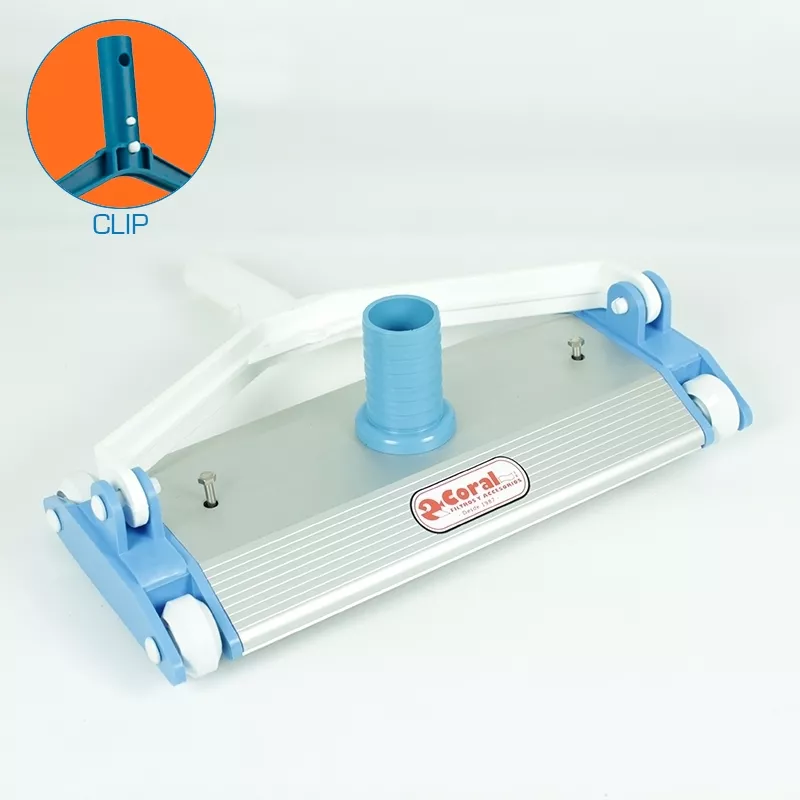 Limpiafondos Manual Aluminio 34 cm. fijación clip