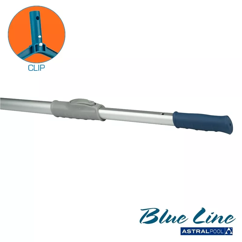 Mango aluminio 2,4+2,4,8 m Blue Line fijación clip