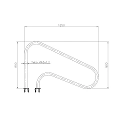 Pasamanos para piscina con pletinas Style