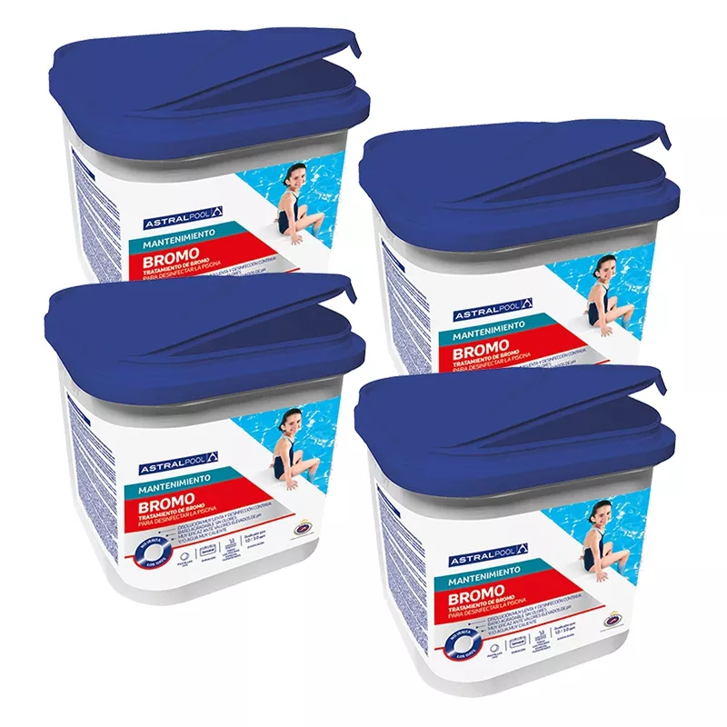 Bromo en pastillas Astralpool en 5 kg - Pack de 4 envases