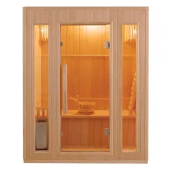 Sauna tradicional de vapor Zen de 3 plazas