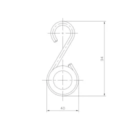 Gancho cuerda corcheras