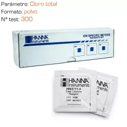 Reactivo en polvo para cloro total 300 test