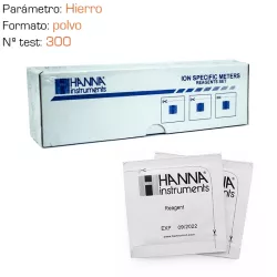 Reactivo en polvo para hierro 150 test