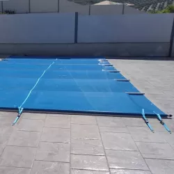 Cobertor deslizante de seguridad para piscinas de 6 x 3 m