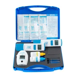 Maletín Hanna Medición de cloro libre, CE, TDS, pH y temperatura (electrólisis salina)