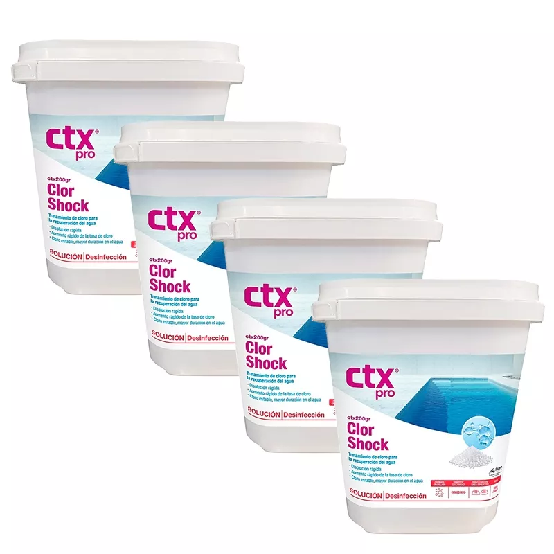 Cloro rápido granulado CTX 200/GR en 5 kg - Pack de 4 envases
