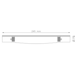 Rejilla para rebosadero piscina por placas 22/245 mm.