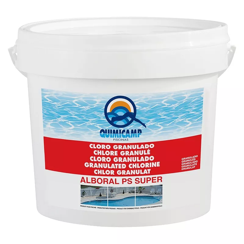 Cloro lento granulado Quimicamp Alboral PS Súper (5 kg)