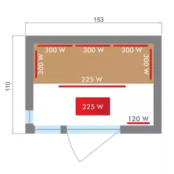 Apollon 3-zits infraroodsauna