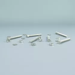 AISI-316 ladder with rung bolts