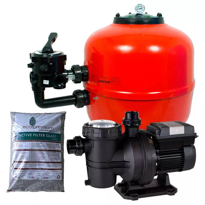 Star Plus 600 filtratiepakket + variabele snelheidspomp Noxplus 1 HP + Glas