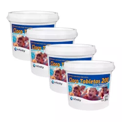 Cloro lento pastillas Brenntag Infinity en 5 kg - Pack de 4 envases