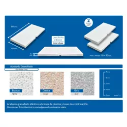 Douchebak voor zwembad 80x80