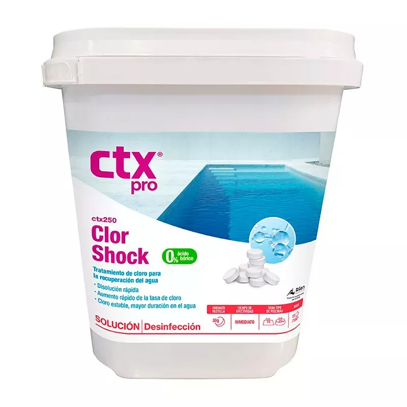 Cloro rápido en pastillas CTX 250.0 en 5 kg 0% ácido bórico