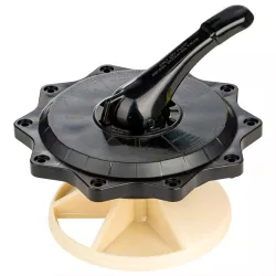 Praher Valve de sélection de remplacement Couvercle supérieur 2" (noir)
