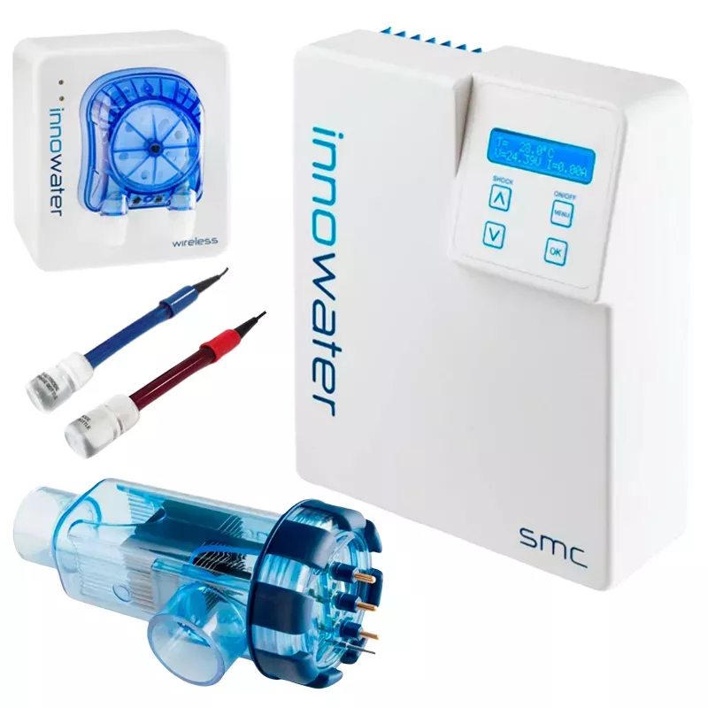 Clorador salino Innowater SMC 20 con controlador pH/Redox y wireless