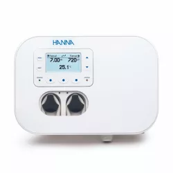 Automatic pH, ORP and temperature control Hanna BL131-20 with flow chamber panel