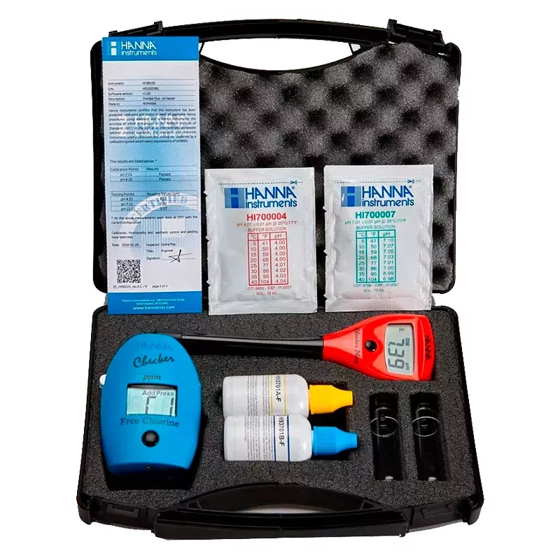 Case Hanna Chlorine and pH Measurement