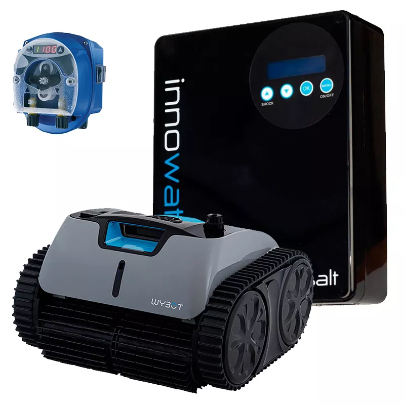 Zoutchlorinator Innowater SALT 15 + pH-regelaar Seko Dinamik + Wybot i20 NG